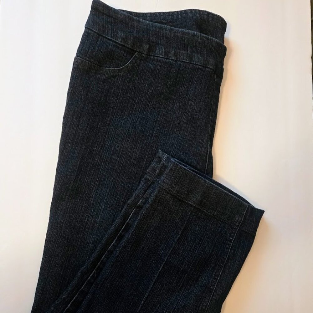 Soft Surroundings‎ dark denim stretch crop jeans Size PL